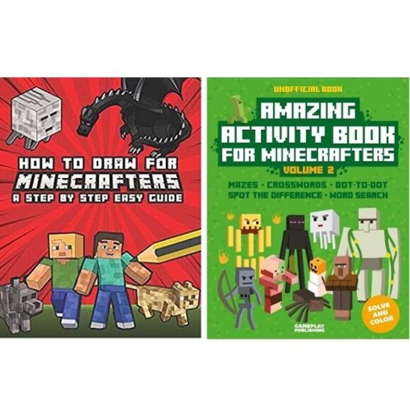 How to Draw for Minecrafters   &  Amazing Minecraft Activity Book Volume 2 - Picture 1 of 11